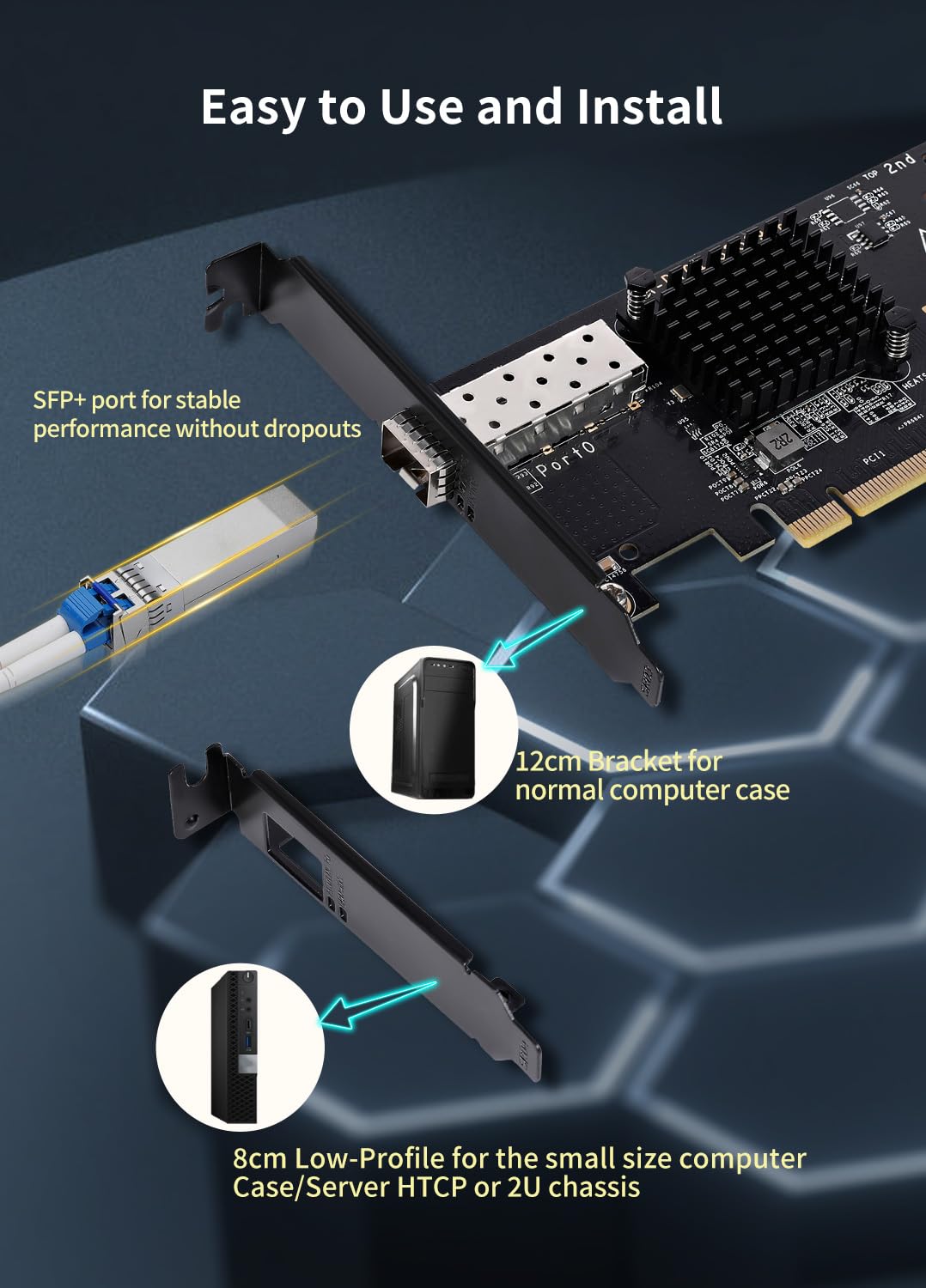 Amazon | 10Gb SFP PCI-eネットワークカード、82599(X520-DA1